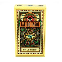 78 Tarot Cards Tattoo Ink & Intuition Beautifully ilustrated Set Of Featuring Vintage Deck Game