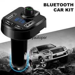 Auto Car Interior Universal Bluetooth Handsfree Kit FM Transmitter MP3 Player Type C QC3.0 USB Fast Charger