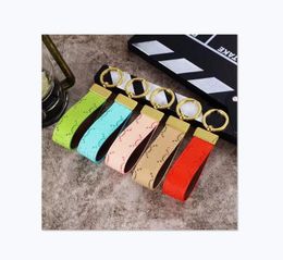 Designer Keychains Car Key Chain Bags Decoration Cowhide Gift Design for Man Woman 10 Option Top Quality291y