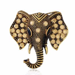 Pins, Brooches Deal Fashion Vintage Elephant Rhinestone Brooch Jewellery Broche Cute Animal For Women