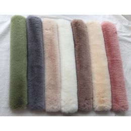 Faux Fur Scarf Winter Hood Fur Decor Shawl Multicolor Fake Bib Scarf Winter Jackets Coat Collar