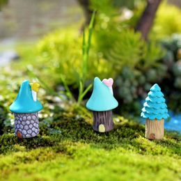 Miniature Cartoon Tree House Bonsai Accessories Ecological Bottle DIY Material Moss Terrarium Micro Landscape Ornaments Fairy Garden Desktop DH9599