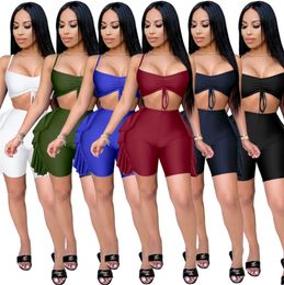 Women tracksuit sleeveless shorts outfits 2 piece set sportswear casual sport suit new hot selling short pants womens clothing klw0737