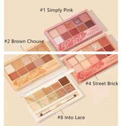 HUDA BABY The Blushed Nudes Eyeshadow Palette, 10 Colors makeup Naked Eye Shadow natural Nude Matte Shimmer Glitter Pigment, Rose Gold Textured Shadows