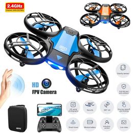 V8 Mini Drone 4K 1080P HD Camera WiFi Fpv Air Pressure Altitude Hold Black Quadcopter RC Toy 211104