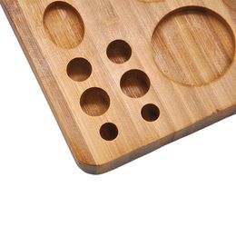 Bamboo Multifunctional Tobacco Rolling Tray Roll Paper Trays Smoking Herb Grinder Storage Case By DIY170O