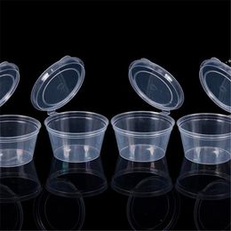 Storage Box Case Disposable Plastic Sauce Cup With Lid Takeaway Sauce Cup Containers Kitchen Organizer JJE10396