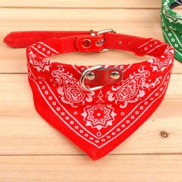 dog collar lead Adjustable Pet Dog Cat Bandana Scarf Collar Neckerchief New Mix Colors dog collars