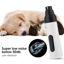 Rechargeable Trimmer Grinder USB Electric polisher for Pet Animals Painless Nail Cutter Grooming Machine dog clipper