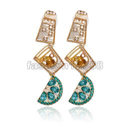 Christmas Rhinestones Dangle Earrings High-Quality Crystal Earrings Drop Earing For Women Xmas Jewellery Party Gift