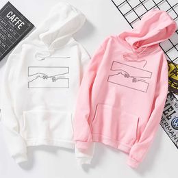 Autumn Skuggnas Creation Hands Line Art Sweatshirts Hoodie Kawaii Pullover Jumper Outfits Tumblr Gothic Aesthetic Harajuku Tops Y0820