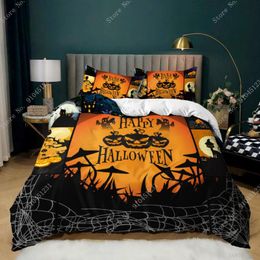 Bedding Sets Halloween Duvet Cover Set Design With Decorative 3 Pieces:1 US UK AU EU Size 1/2 Pillowcasess Boys Girls Kids Gift