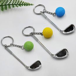 Creative Golf Clubs Ball Pendant Keychain Fashion Sports Key Chain Women Men Backpack Hanging Pendant Keyring Accessories
