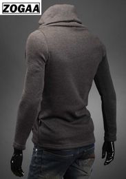 ZOGAA Mens Turtleneck Sweater Winter Christmas Fashion Casual Solid Cotton Knitted Pullovers Sweaters Coats for Men Clothing Y0907