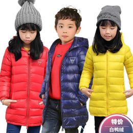 2021 Autumn warm long model Girls Jackets Kids solid color Children's Outerwear Coats Boys soft baby cotton-padded Jackets H0910