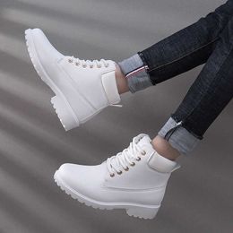 Ankle Boots For Women 2021 New Brand Snow Boots Fashion Warm Winter Boots Women Solid Square Heel Shoes Woman Plus Size 36-41 Y0905