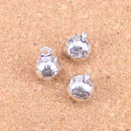 34pcs Antique Silver Plated Bronze Plated 3D football Charms Pendant DIY Necklace Bracelet Bangle Findings 11mm