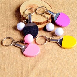 10Pieces/Lot Table Tennis Keychain Creative Metal Keychain Handmade Jewellery Small Gift Sports Keychain