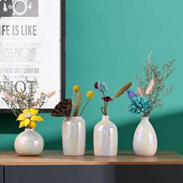 Vase Home Decor Living Room Modern Ceramic Art Colourful Colour Pot Flower Arrangement Wedding Decoration Gift