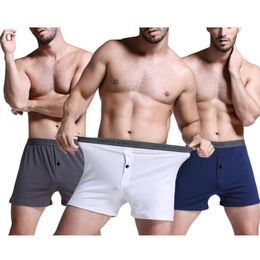 Underpants Men Underwear Flat Pants Corner Home Cotton Comfortable Male Breathable Loose Plus Size Solid Boxer Pajama Shorts Gay