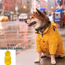 Waterproof Pet Jacket Windbreaker Poodle Pug Bichon Puppy Coat Rainwear PU S-5XL High Quality Dog Raincoat