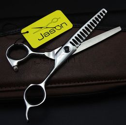 JASON 5.75 inch barber professional hair thinning scissors 440C stainless steel 62HRC 14/18 teeth top quality