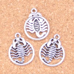 57pcs Antique Silver Plated Bronze Plated scorpion scorpio zodiac Charms Pendant DIY Necklace Bracelet Bangle Findings 26*19mm