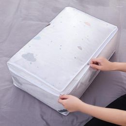 Storage Bags Waterproof Quilt Bag Beddings Blanket Organiser Pringting Moisture Proof Clothes Container (Random Pattern)