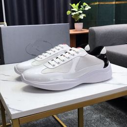 2022selling Men Fashion Casual Shoes America's Cup Design Patent Leather and Nylon Luxy Sneakers mens shoe kjhAA2566+9