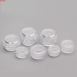 30g empty transparent small round plastic display bottle pot cream jar for cosmetic packaging ,Mini sample containergood qty