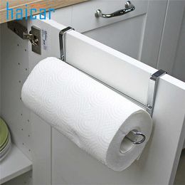 HAICAR Kitchen Paper Holder Hanger Tissue Roll Towel Rack Bathroom Toilet Sink Door Hanging Organiser Storage Hook Holder m10 210705