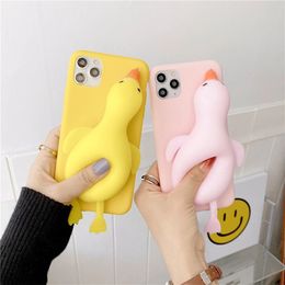 Relive Stress Duck Cases For Samsung Galaxy S6 S7 Edge S8 S9 S10 S10e S21 S20 FE Note 8 9 10 Plus Lite 20 Ultra Fidget Toys Cover