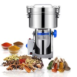 Electric Grain Grinder Mill 2500g High-Speed Spices Hebals Coffee Dry Food Grinding Machine Home Medicine Flour Powder Crusher