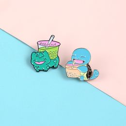 Cartoon Turtle Cute Small Funny Enamel Brooches Pins for Women Girl Men Christmas Gift Demin Shirt Decor Brooch Pin Metal Kawaii Badge GC81