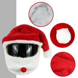 Warm Covers For Motorcycle Helmet Christmas Decoration Santa Claus Cartoon Protective Cover Xmas Fanny Gifts LLA1058