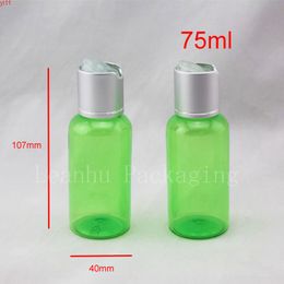 75ml green PET bottle with silver Aluminium disc top cap,dropper container,essential oil bottle,PET bottle,sample bottleshigh qty