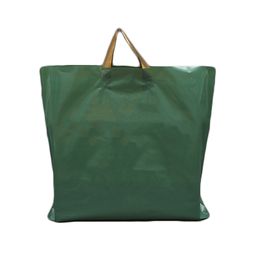 50PCS/PACK Promotional Custom Bag Logo D2W Biodegradable Cassava Starch Compostable Soft Loop Handle Tote Plastic Shopping Bag