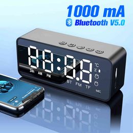 Wireless Bluetooth FM Radio Sound Box Desktop Alarm Clock Subwoofer Music Player TF Card Bass Speaker Boom All Phone
