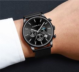 CRRJU 2266 Quartz 42MM Diameter Mens Watch Casual Personality Watches Fashion Popular Whole Student Wristwatches303k
