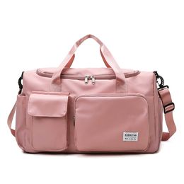 sports gym bag for women yoga swim travel duffel bags weekender with wet pocket shoes compartment shoulder strap