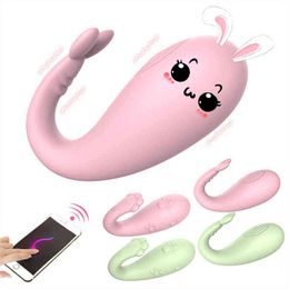 NXYVibrator 8 Speeds Monster Shape Vibrator APP Bluetooth Wireless Control G-spot Vibrating Egg Dildo Adult Games Sex Toys for Women 1123