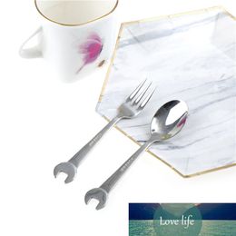 1PC Creative Wrench Shape Tableware Home Kitchen Stainless Steel Fork Spoon Gift Fruit Dessrt Salad Forks Cutlery