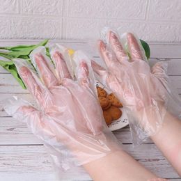 Disposable Gloves 200/pcs Food Plastic Clear Eco-friendly For Kitchen Cooking Industrial Restaurant Cleaning