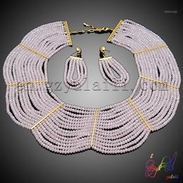 Earrings & Necklace Yulaili Artificial Crystal Jewellery Set Costume Fashion L Bridal Two Beaded