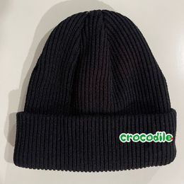 Women Fashion Designer Beanie Brimless Hat Beanies Classic Caps Hats Mens Winter Warm Cap Men Crocodile Embroidery Knitted Autumn ACC