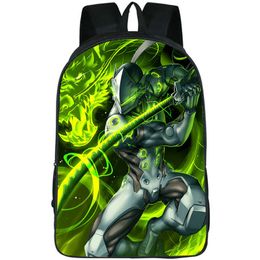 Shimada Genji backpack Victorious daypack Player school bag Game Print rucksack Picture schoolbag Photo day pack