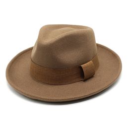 Men's Women's Hat Women Men Fedora Hat Woman Man Fedoras in bulk Casual Felt Hats Female Male Panama Cap Vintage Jazz Top Caps 2022 Spring Autumn Winter Wholesale