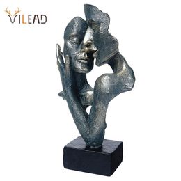 VILEAD Retro Abstract Figures Vintage Bust Statue Resin Crafts Figurines Home Decoration Living Room Interior Office Desk Decor 210924