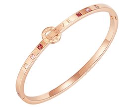 Rose Gold Love Friendship Bracelet Bangle Cuff Cubic Zirconia Stones Stainless Steel Hinged Jewellery with Crystal Birthday Present for Her Women