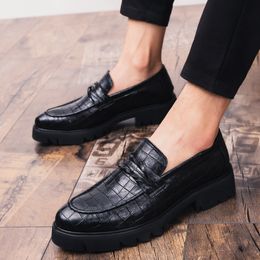 Classic Crocodile Skin Oxfords Men Shoes Summer Casual Shoe Man Fit Wedding Party British Mens Footwear Male Flats Zapatos